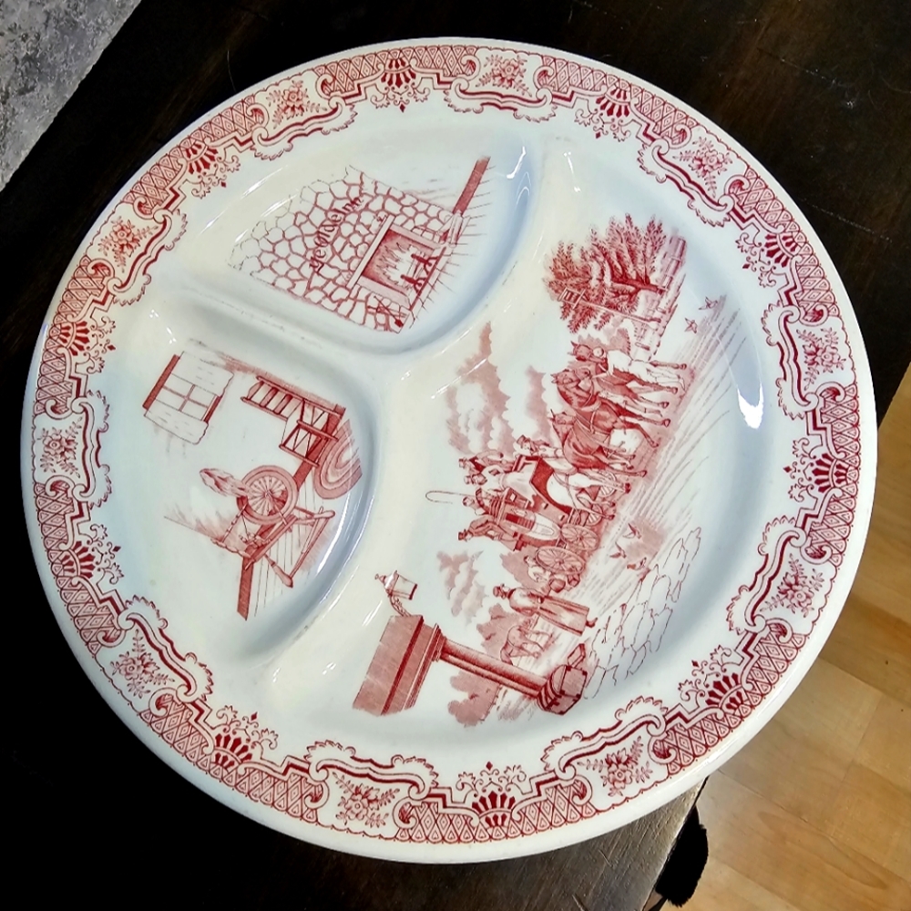 3 10" INOQUOIS CHINA USA DINNER PLATES